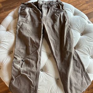 Distressed Brown Pants